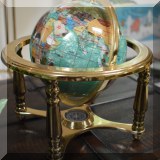 D01. Small stone inlay globe.